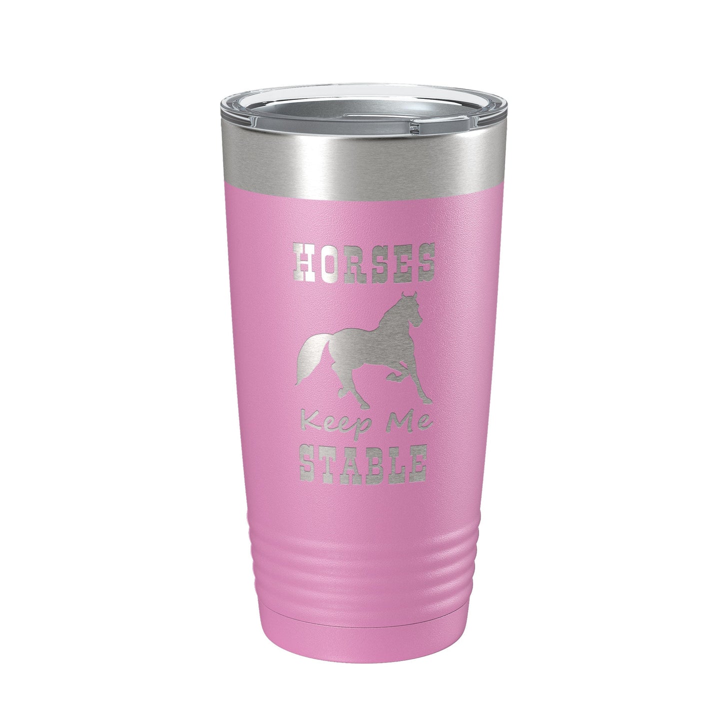 Horses Keep Me Stable Tumbler Horseback Rider Travel Mug Insulated Laser Engraved Equestrian Coffee Cup Gift 20 oz