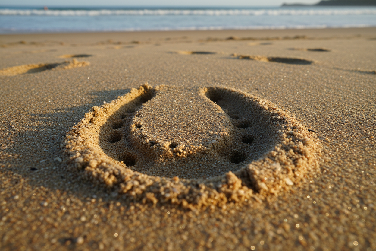 Hoofprint in the sand